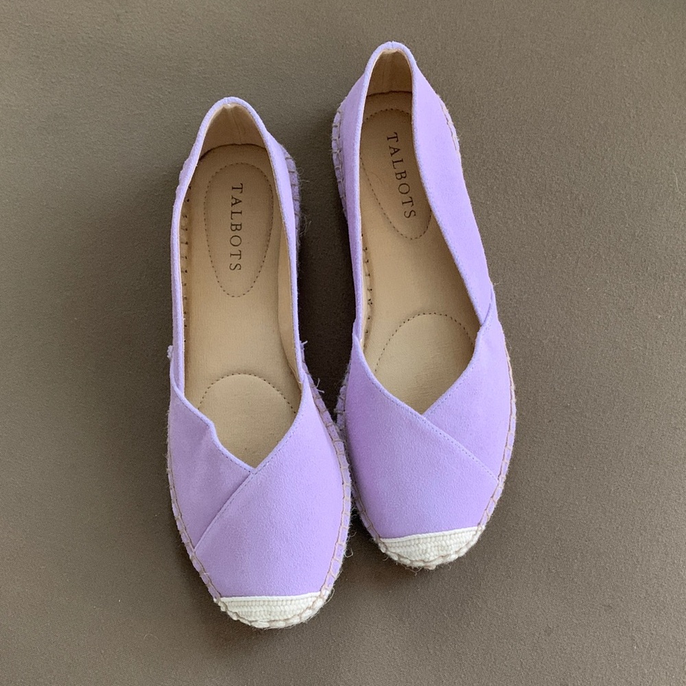 Talbots Light Purple Espadrille Flats, size 7.5M